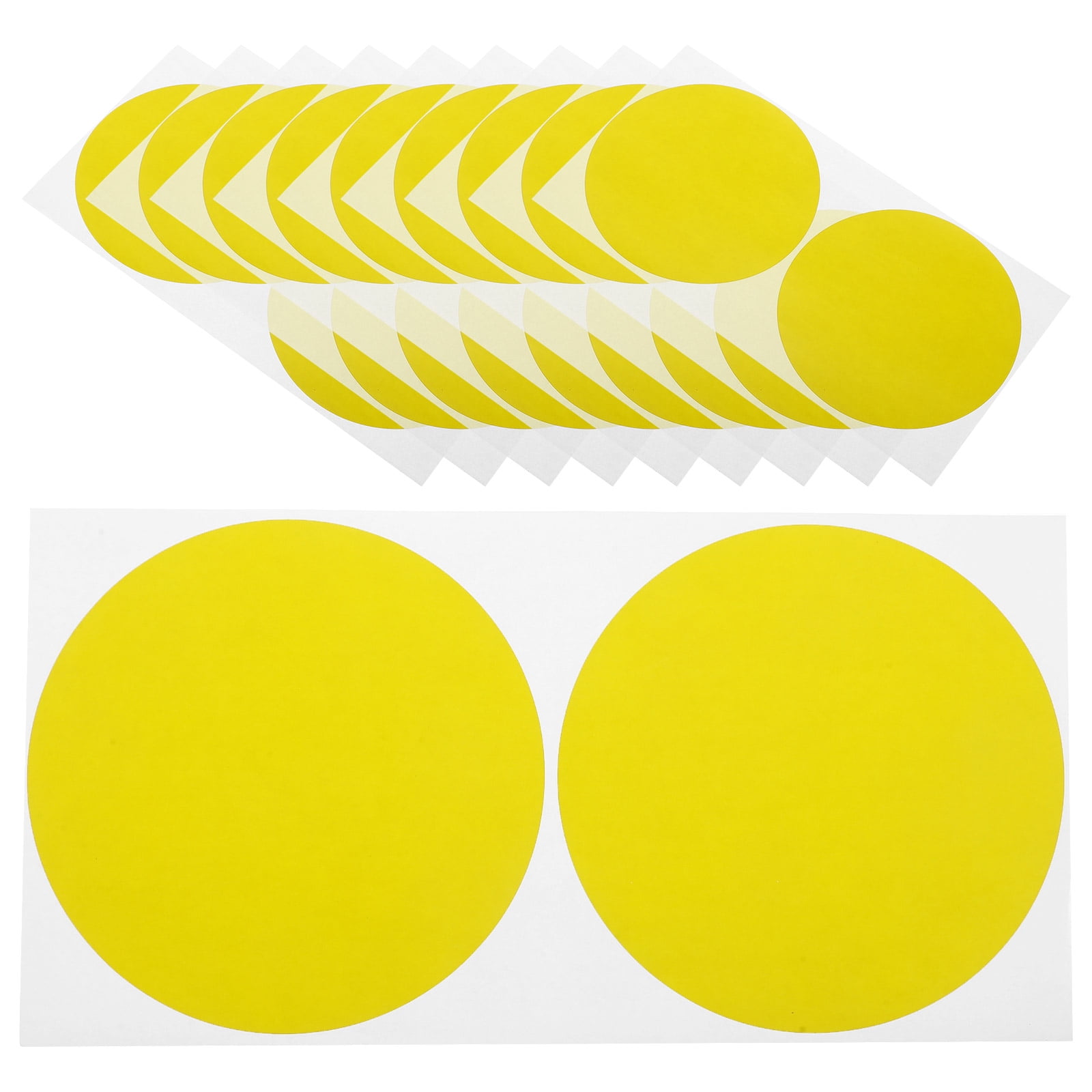 Raindrops Tear-Resistant Yellow Round Stickers Self-Adhesive Labels for ...