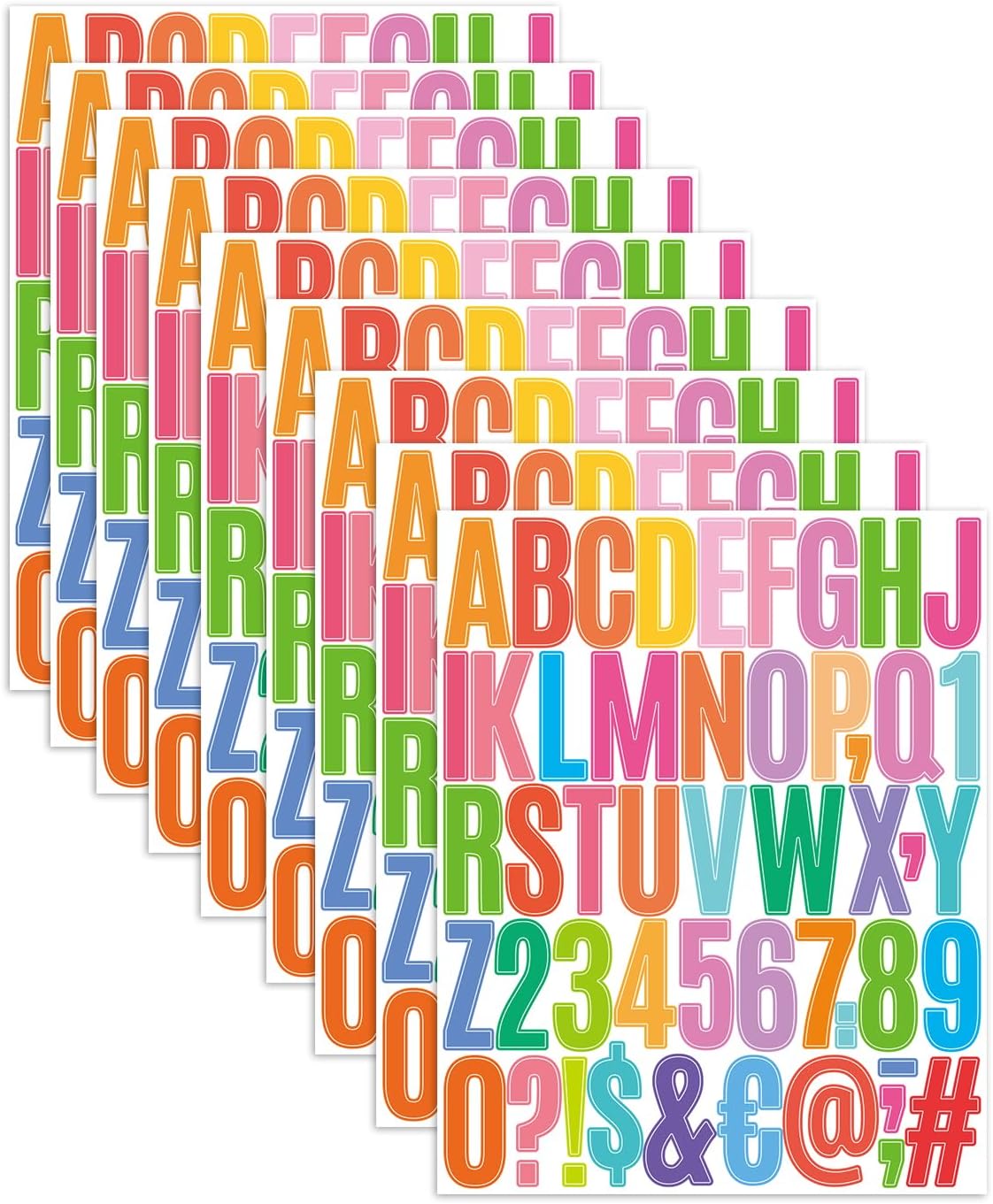 Letter Writing Sticker 10 Sheets Letter Stickers, 500 Pcs Scrapbook Stickers, 2 Inch Vinyl ...