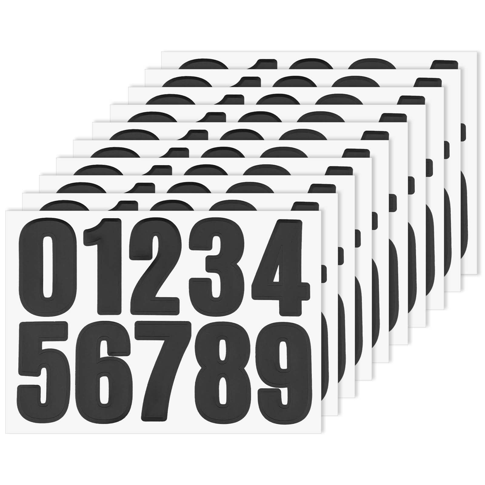 10 Sheets Mailbox Numbers Stickers 4 inch Self Adhesive Vinyl Numbers