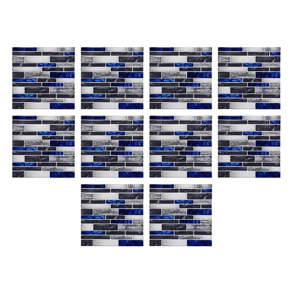 10 Sheets Marble Peel and Stick Brick Backsplash Tiles 6x6 Inch, Self Adhesive Stone Wall Sticker, Removable Waterproof Wall Decor for Kitchen Bathroom Countertop Renovation (A)