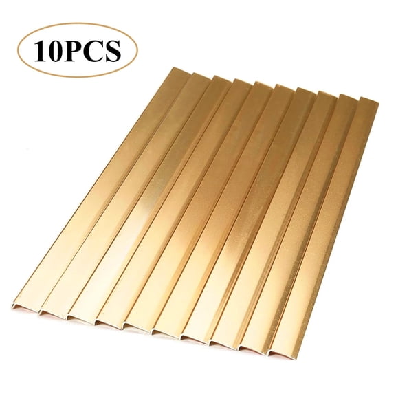 10 Sheets Metal L-shaped Protective Wall Corner Strip Right Angle Wrapping Edge Sticker For Home Furniture Decoration