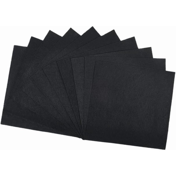 10 Sheets Non Woven Fabric DIY Craft Supplies Square Black 300x300x1mm 10 sheets/set