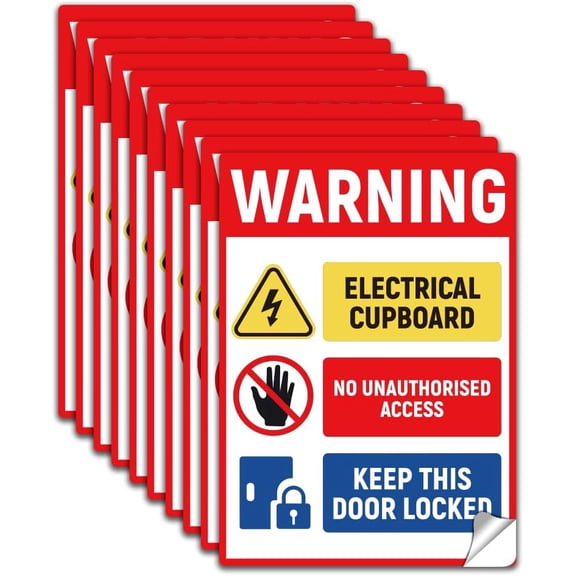 10 Sheets PVC Self-Adhesive Identification Cable Label Organize Markers for Electronics Computers Red 13x18cm