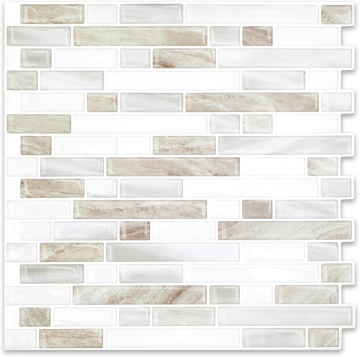 10 Sheets Peel and Stick Backsplash for Kitchen Wall, 12''x12 ...