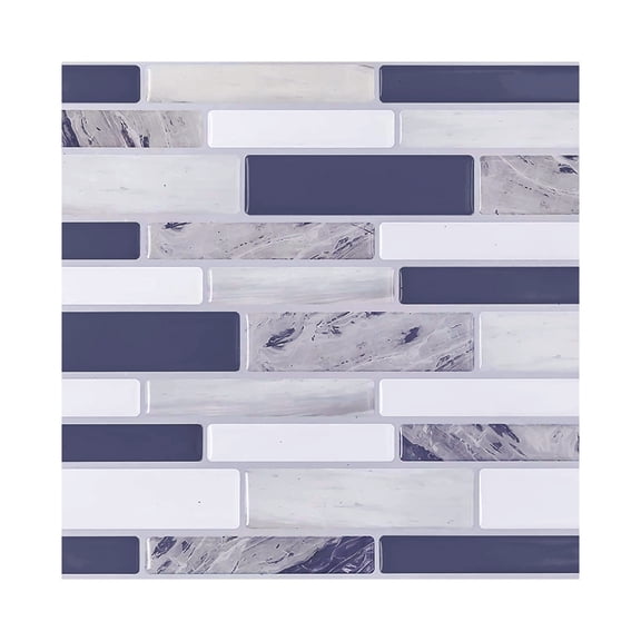 10 Sheets Peel and Stick Backsplash Tile for Kitchen Wall, Back Splash Stick On Tiles for Kitchen Bathroom Bedroom, Moisture Resistant 3D Self Adhesive Wall Tile Sticker, 3.94"3.94"