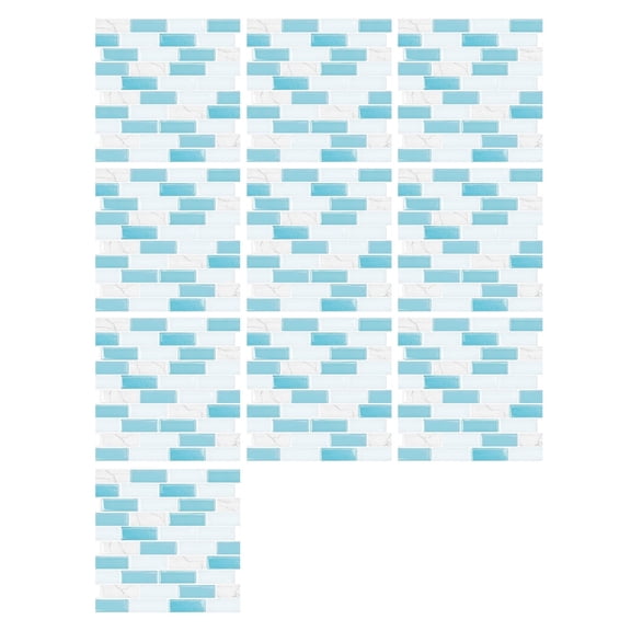 10 Sheets Peel And Stick Tile Backsplash - Self Adhesive Vinyl 3D Wall Tiles Stone Design Premium Tile Sticker Stick on Backsplash for Kitchen, Bathroom, Laundry (Granite Marble Gray)10C×10Cm