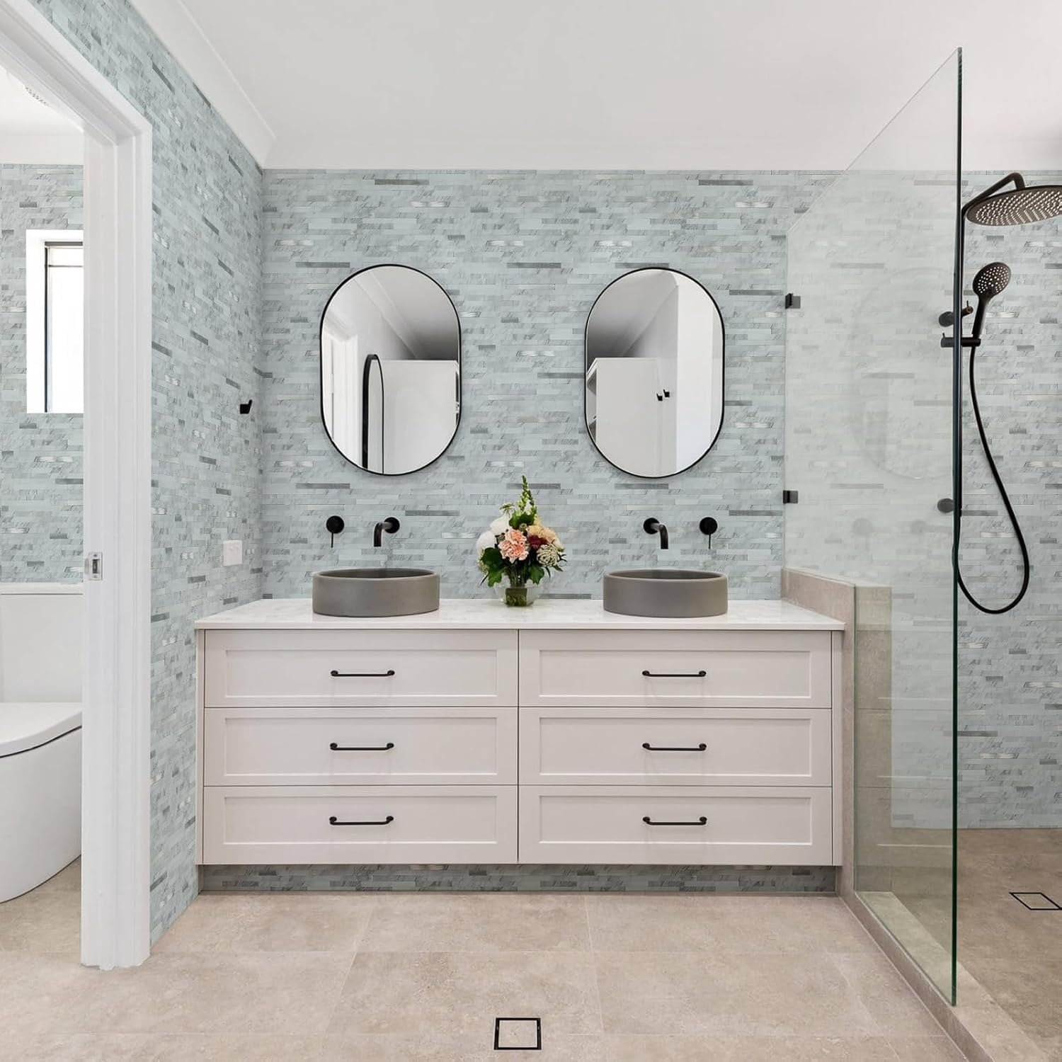 10 Sheets Peel and Stick Backsplash PVC Wall Tile,for Kitchen ...