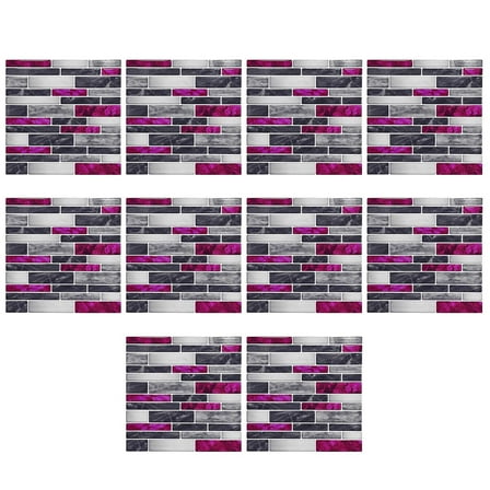 Colorful Peel And Stick Backsplash Tiles Kitchen Bathroom Square Self Adhesive Wall Tile Checkerboard Checkered Stickers,Multicolor (10-Sheet, 10X10Cm)Harlik