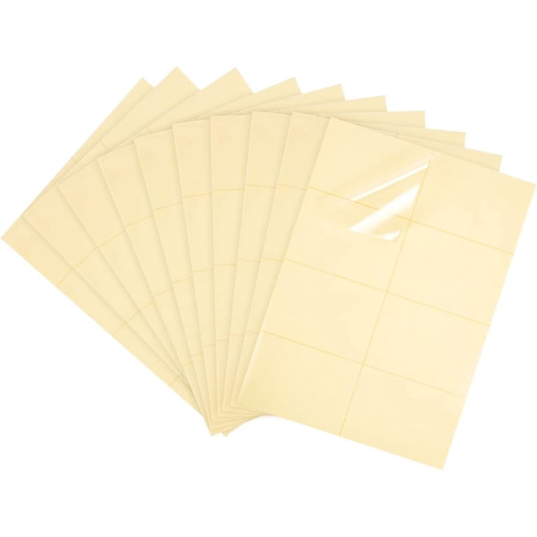 15-Sheet Clear Printable Sticker Paper – 8.5x11 Inches, Glossy, For Inkjet Printers