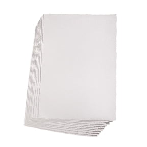 10 Sheets Professional 300g Cotton Deckle Edges White Paper For Artists Students For Painting Handwriting Projects