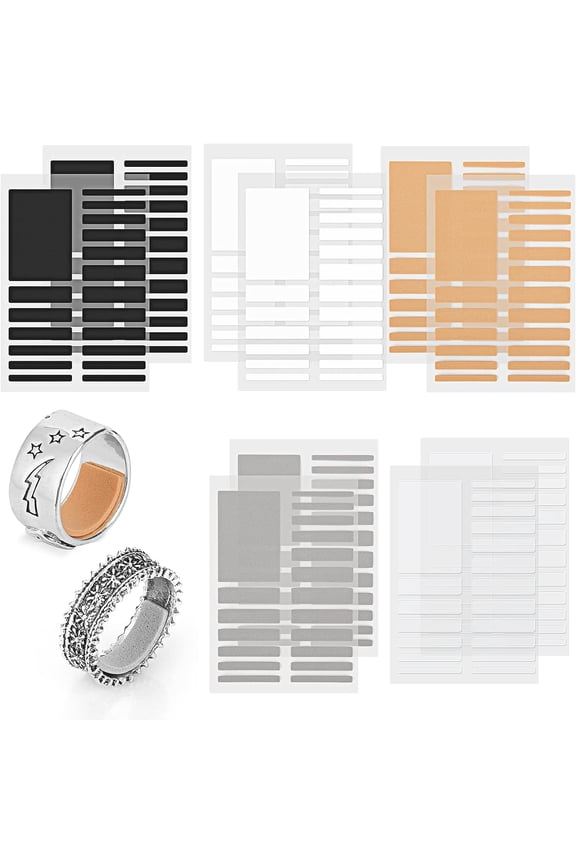 10 Sheets Ring Sizer Adjuster for Loose Ring 190 PCS Invisible Soft Ring Guards Resizer for Women Men Jewelry Sizer Ring Spacer Stickers Tightener Fit Wide Rings Set Tool