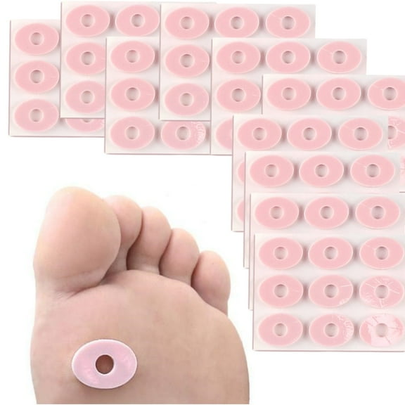 10 Sheets Self Adhesive Callus Cushions Soft Foam Corn Pads Toe and Foot Protectors Corn Pads for Toes, Callus Pads 90 Pieces