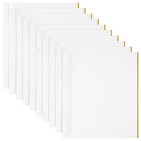 10 Sheets Self Adhesive Refill Pages 12.4x10.5 Photo Album Self-Stick Inner Page 2 Hole Scrapbook Expansion Page Refill Protectors White