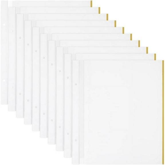 10 Sheets Self Adhesive Refill Pages 12.4x10.5 Photo Album Self-Stick Inner Page 2 Hole Scrapbook Expansion Page Refill Protectors for DIY Making