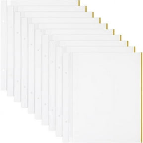 10 Sheets Self Adhesive Refill Pages 12x10 inch Photo Album Self-Stick Inner Page Two-Hole Scrapbook Expansion Page Refill Protectors for Archival Photo Album Wedding Birthday Gift White