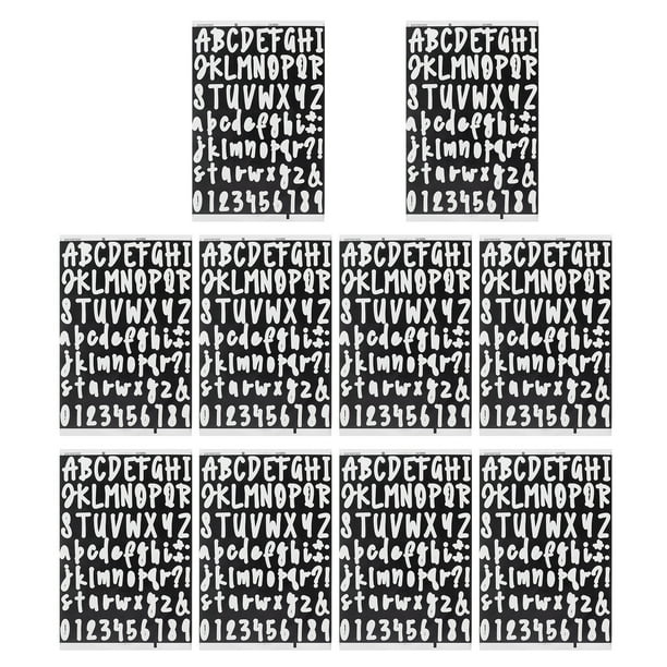 10 Sheets SelfAdhesive Vinyl Letters Numbers Multipurpose Labels