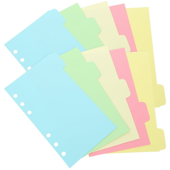 CIMAXIC 10-Pack Binder Tabs Dividers, Page Dividers for Organizing Documents and School Papers
