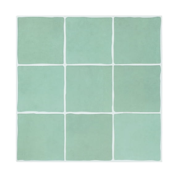 10 Sheets Square Peel and Stick Backsplash - 12”x12” Self Adhesive Wall Tiles for Kitchen Bathroom (Sage Green)