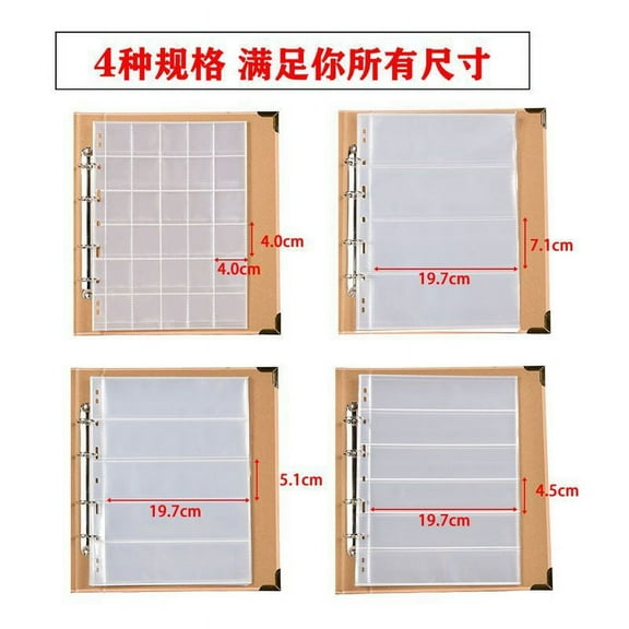 10 Sheets Stamp Album Pages Collection Book Replacement Pages No Outer Shell