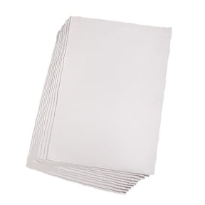 10 Sheets Thick Cotton Deckle Paper for Charcoal Techniques & Beginner Art Projects