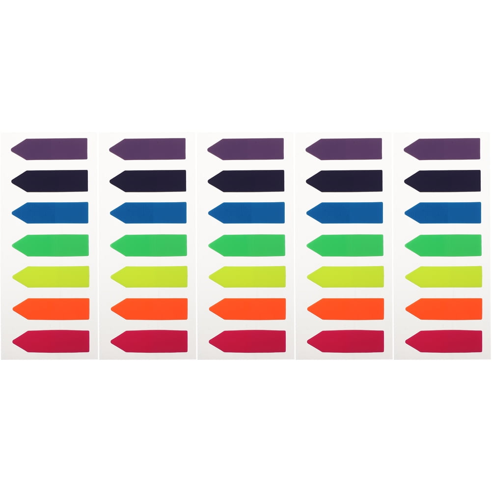 10 Sheets Transparent Arrow Label Self-adhesive Page Tabs Labels Pointy ...