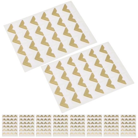 10 Sheets Transparent Photo Corner Stickers for Scrapbooking, White Adhesive Corners for Albums and Crafts