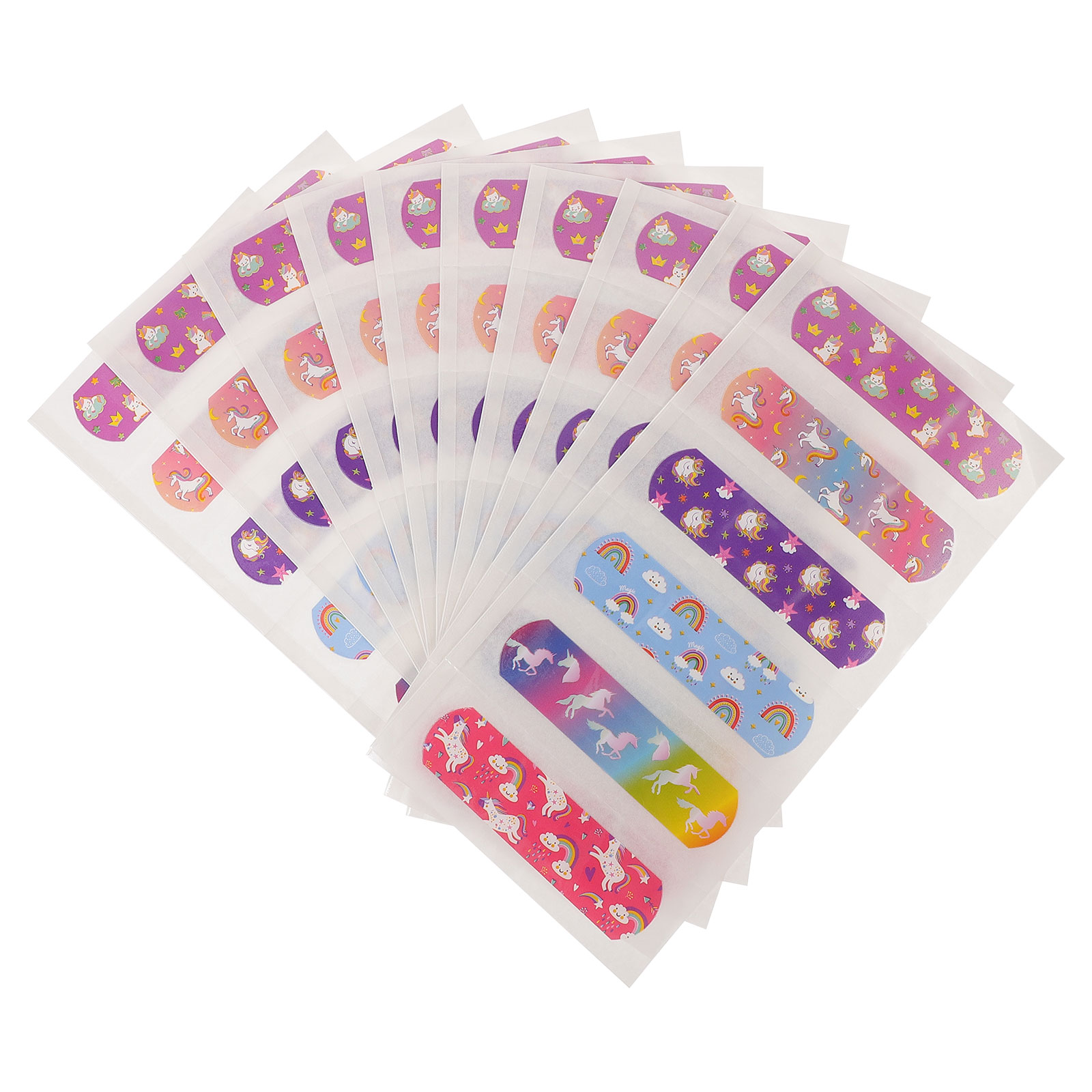 10 Sheets Ventilation Cartoon Wound Bandages Stickers PE Waterproof