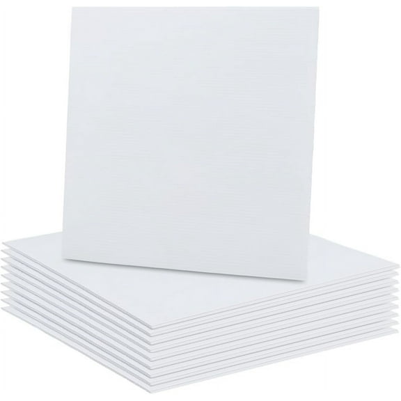 Plastic Corrugated Sheets Pads for DIY Crafts Model Building Square White 300x300x3mm