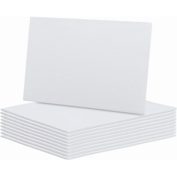 10 Sheets White Corrugated Plastic Sheets 7.8x11.8inch Blank Yard Signs Poster Board for Offices Outdoor Garden 4mm ThickWhite