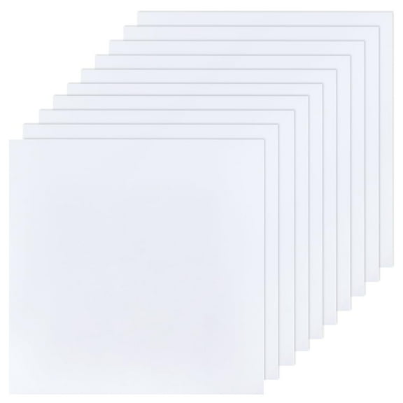 10 Sheets White Plastic Sheet 8x8 Inch Plastic Plates 0.5mm Thick Hard Plastic Sheet for Architectural Models Sand Table Building Model Material Supplies