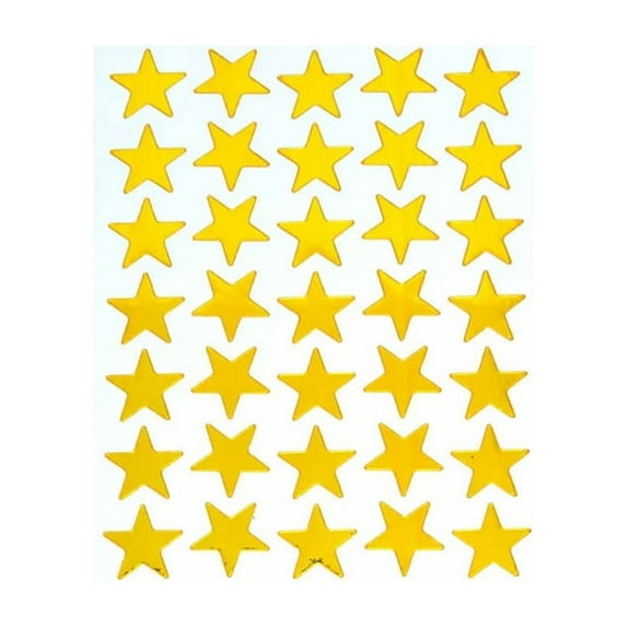 10 Sheets Yellow Star Stickers, 3.7x5 inch Reward Stickers, Removable ...