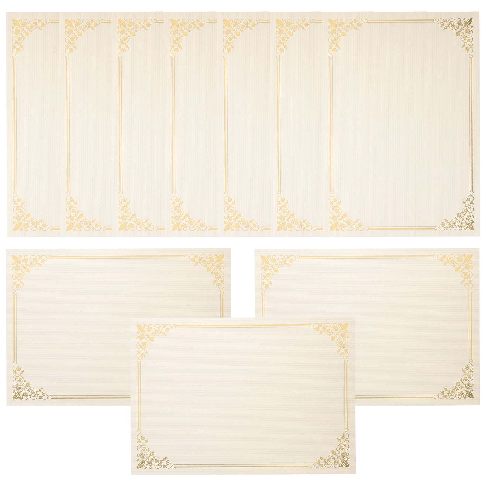 10 Sheets of Blank Certificate Paper Certificate Inner Paper Printable ...