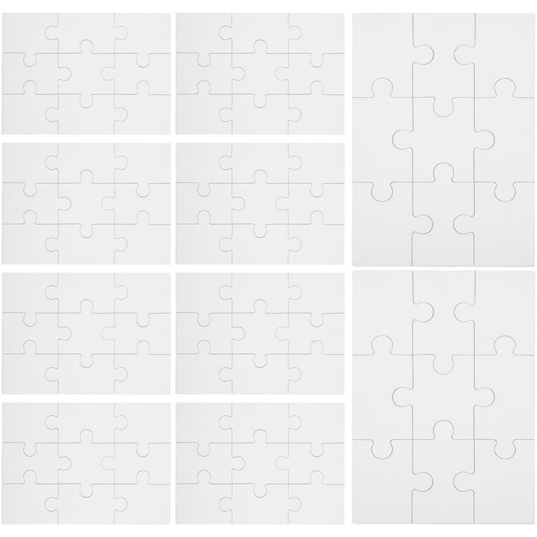 10 Sheets of Blank Jigsaw Puzzles Pieces Blanks Puzzle DIY Drawing Blank Jigsaw Pieces - Walmart.com 10-sheets-of-blank-jigsaw-puzzles-pieces-blanks-puzzle-diy-drawing-blank-jigsaw-pieces-walmart-com
