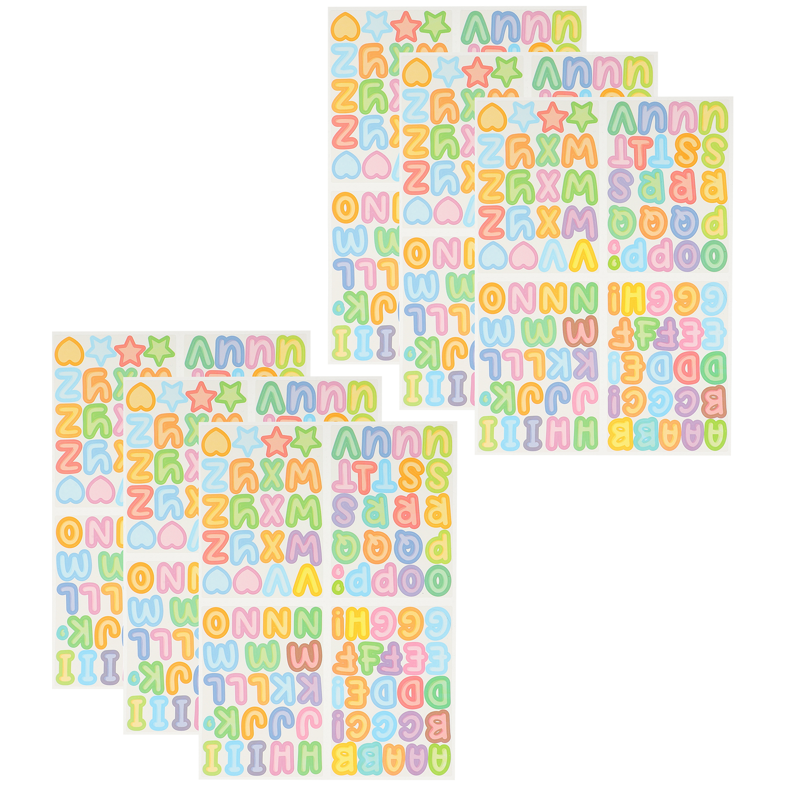 10 Sheets of Self Adhesive Letter Stickers Alphabet Stickers Alphabet