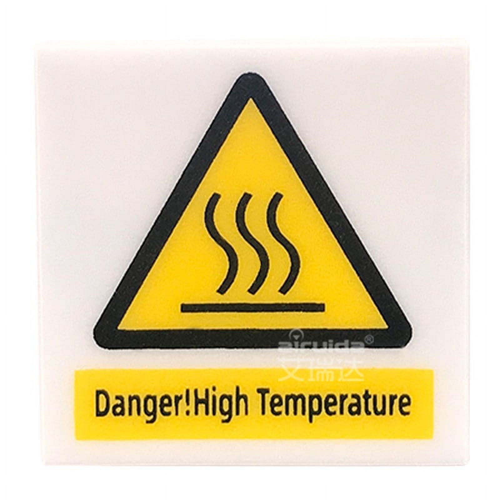 10 Sheets of Warning Scald Sign Decal High Temperature Equipment