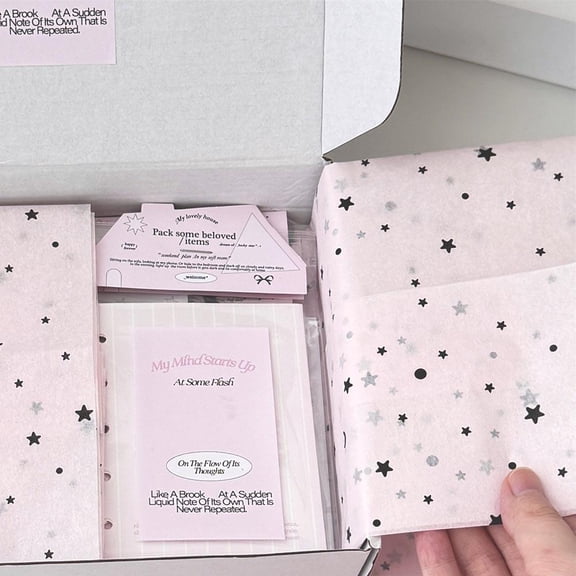 10 Sheets/pack Bow Polka Dots Star Heart Tissue Paper Gift Wrapping Paper DIY Art Craft Tissue Paper For Wedding Birthday Baby Shower Supplies, Folded Flat