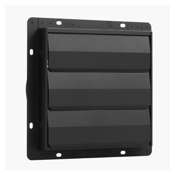 10" Shutter Exhaust Fan - 1000 CFM Attic Vent, Smart Control, EC Motor, Timer - Garage, Shed, Greenhouse Ventilation Cooling - Black