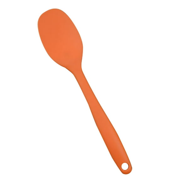 Under $10 Silicone Handle Spoon, Orange Kitchen Silicone Spatula, Kitchen Silicone Tools Bakeware And Cooking Utencil Spoons Scoop Kitchen，Dining & Bar