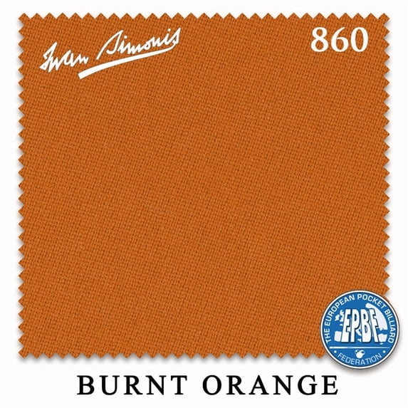 10' Simonis 860 Pool Billiard Table Cloth - Burnt Orange - AUTHORIZED DEALER