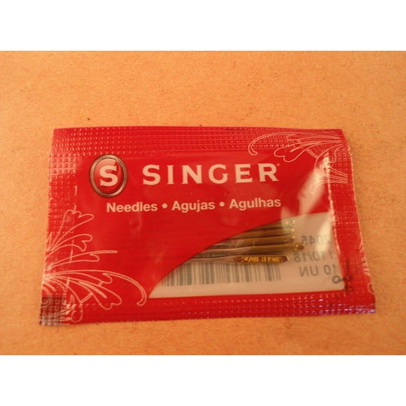 10 Singer Ball Point Needles Flat Shank Yellow Band 2045 Size 13 HAX1 130/705H 15X1