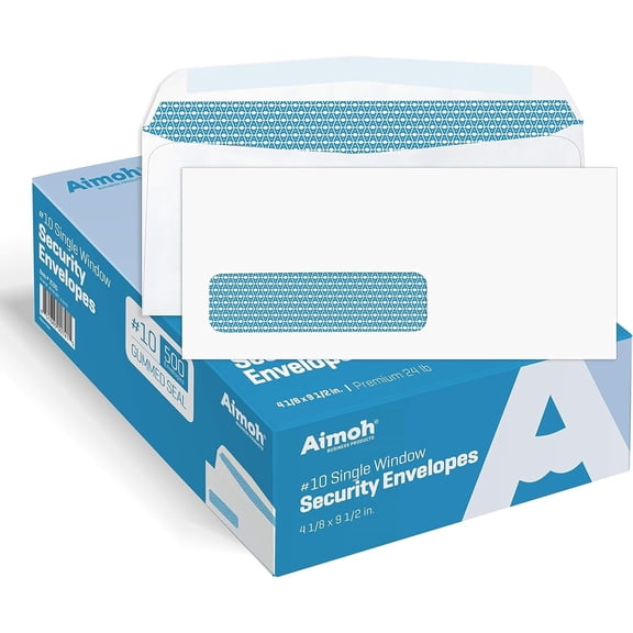 #10 Single Left Window Self-Seal Security Tinted Envelopes, 4-1/8 X 9-1/2"
