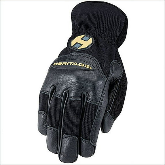 10 Size Heritage Trainer Horse Riding Stretchable Goatskin Leather Gloves Black