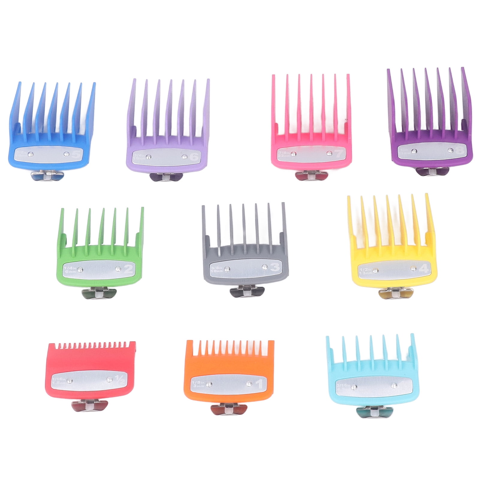 10 Sizes Hair Clipper Combs Guides Professional Colorful Number Coded Hair Trimmer Guards