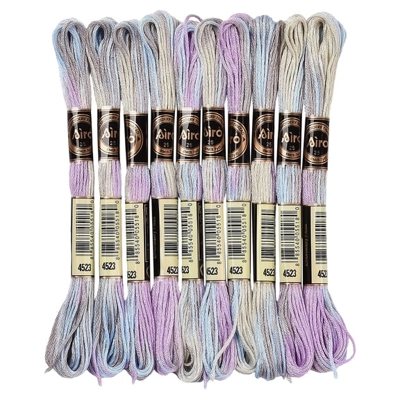 10 Skeins 6 Strands Purple Hand Variegated Embroidery Floss Gradient Stitch Thread Friendship Bracelet String Yarn Bracelets Threads Bulk DIY