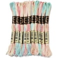 thumbnail image 1 of 10 Skeins 87.5 Yards Embroidery Floss Bulk Variegated Thread 6 Strands Colorful Friendship Bracelet String Polyester Cross Stitch Yarn Thread, 1 of 9