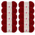 thumbnail image 1 of 10 Skeins of Sensy Softee Baby Yarn, 3.5 oz, 275 Yards, Gauge 3 Light (Red), 1 of 8