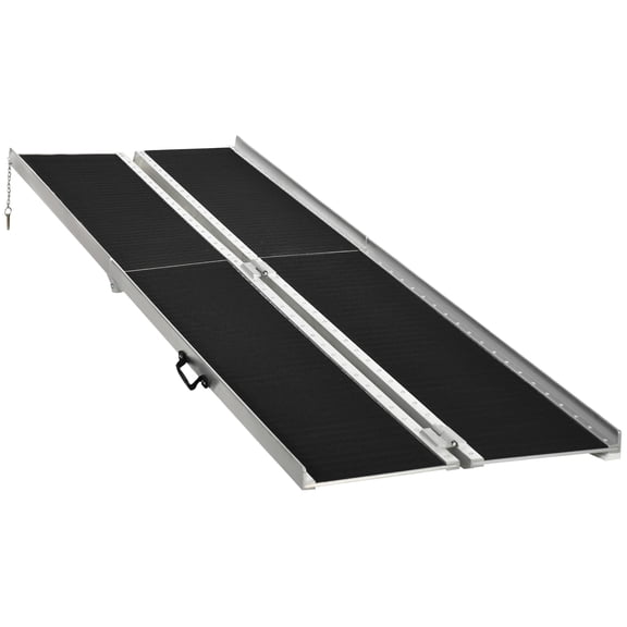 10' Skidproof Portable Wheelchair Ramp for Home, Steps, Doorways, Carpeted Foldable Handicap Ramp, Threshold Ramp