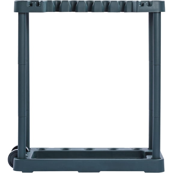 10 Slot Garden Tool Storage Rack PP Material Patio Garage Shed Organizer for Rakes Brooms Shovels
