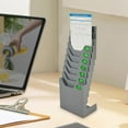 thumbnail image 1 of 10 Slot Time Card Rack for Attendance Clock, Expandable Hanging or Desktop Punch Card Holder, Space-Saving Durable Plastic Organizer for Employee Payroll in Office Factory Warehouse, 12.5x11.3x7.7cm, 1 of 8