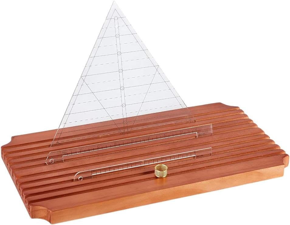 10-Slot Wooden Quilting Ruler Stand 14.94x7.98Inch Organizer Quilting ...